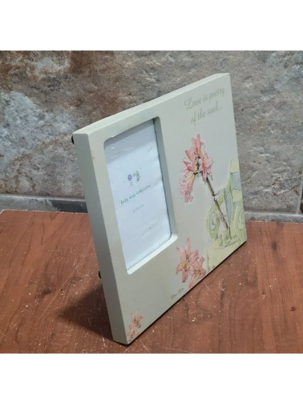 Vintage Fetco Elise Floral Photo Frame Love is Poetry of the Soul